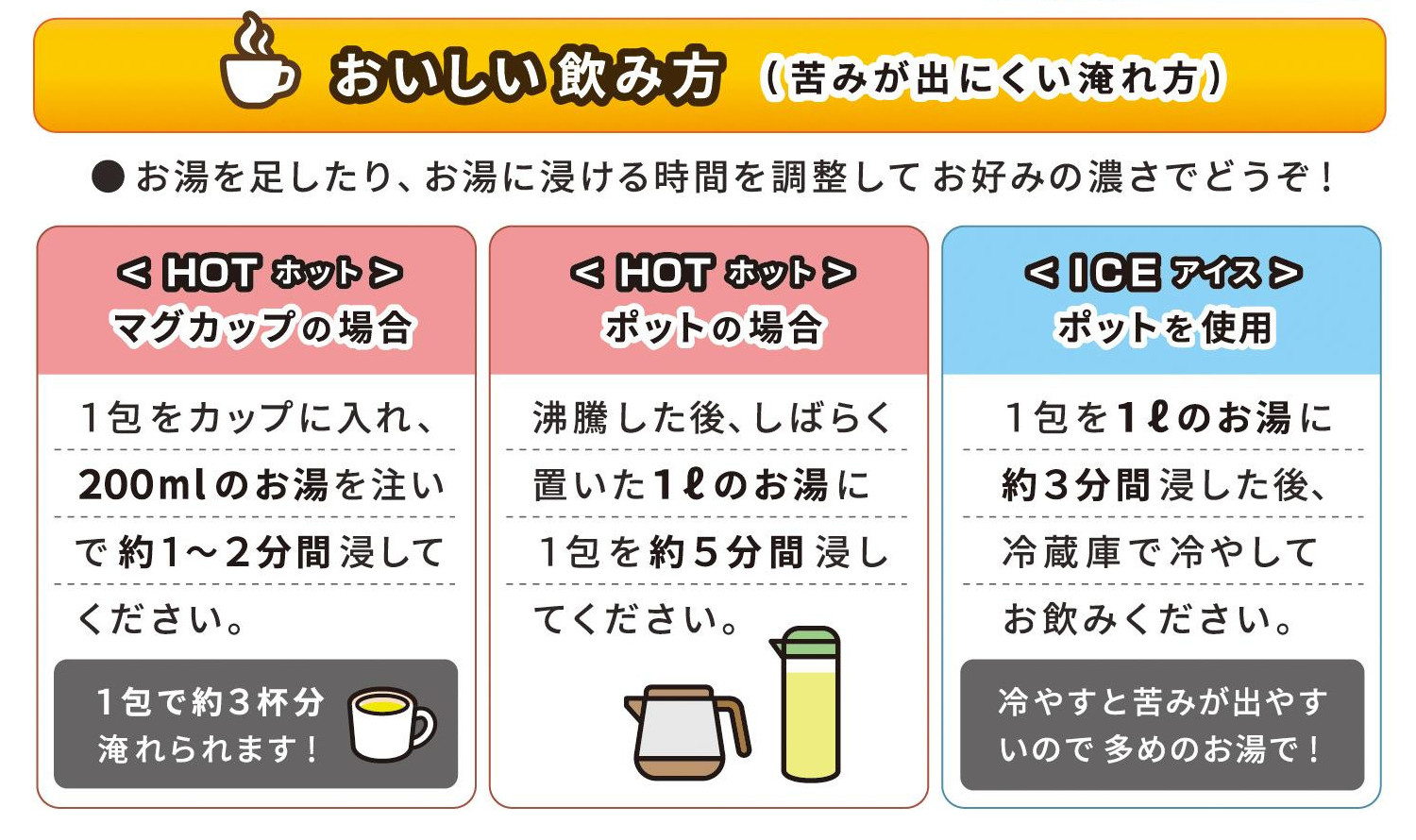 黎明茶 おいしい飲み方（苦みが出にくい淹れ方）